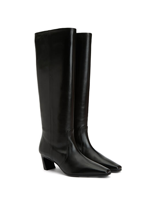 Siyah Kadın Deri Çizme - Görsel 3