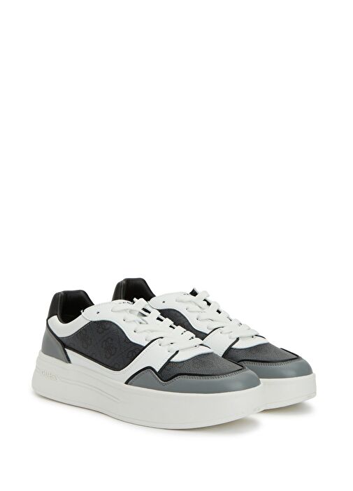 Antrasit Erkek Deri Sneaker - Görsel 3