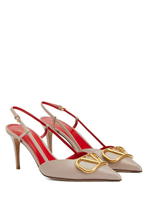 VLogo Signature Pudra Deri Topuklu Ayakakbı - Görsel 3