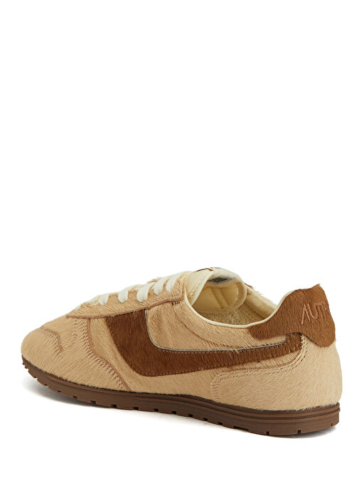 Windspin Bej Kahve Kadın Deri Sneaker - Görsel 4