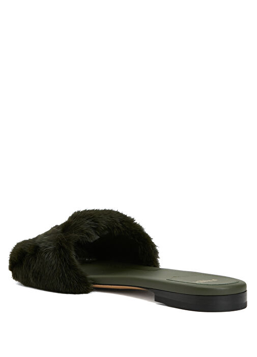 Baguette Yeşil Kadın Deri Terlik - Görsel 4