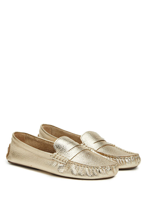 Gold Kadın Deri Loafer - Görsel 3