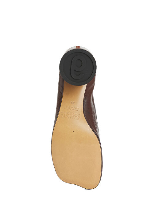 Court Siyah Kahve Deri Topuklu Ayakkabı - Görsel 6