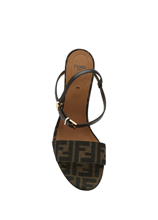 Siyah Kahverengi Kadın Sandalet - Görsel 5