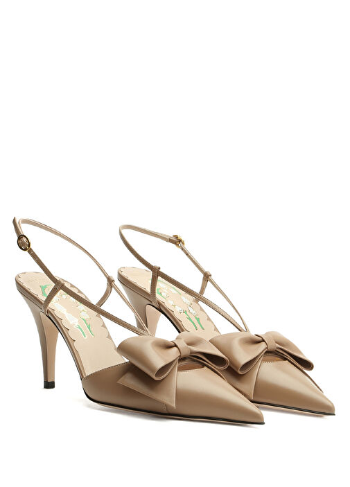 Bowbow Pudra Deri Topuklu Ayakkabı - Görsel 3