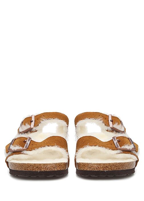 Arizona Taba Doku Detaylı Kadın Süet Terlik - Görsel 4