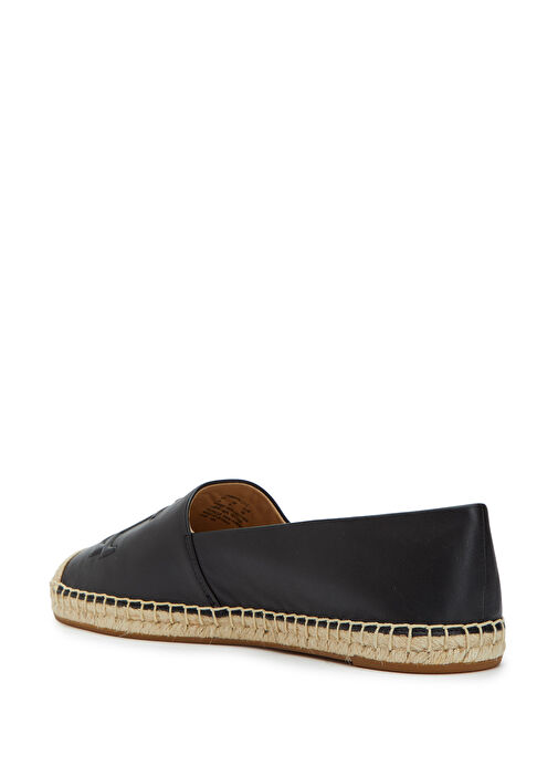 Cameryn Siyah Kadın Deri Espadril - Görsel 4