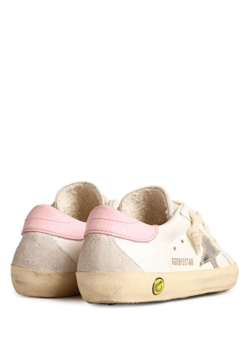 Super Star Pembe Beyaz Kız Çocuk Deri Sneaker - Görsel 5