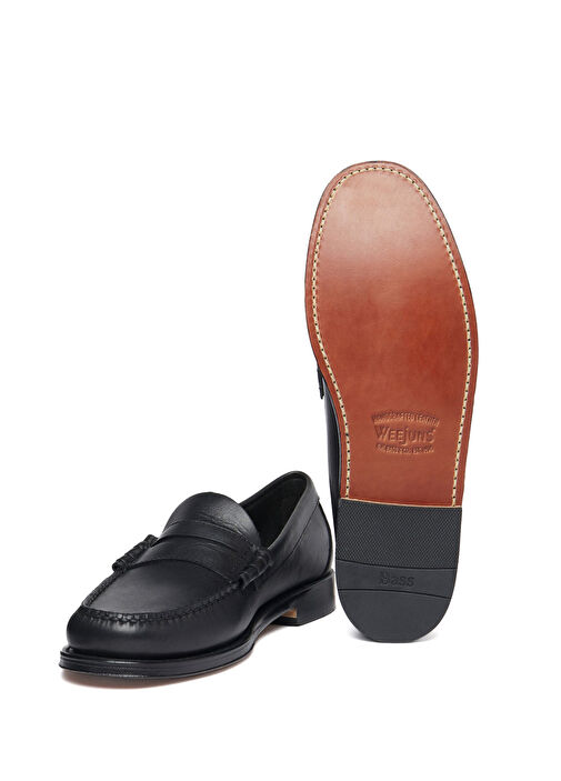 Siyah Erkek Deri Loafer - Görsel 6