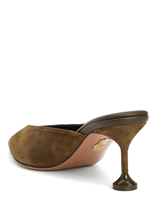 Bisous Haki Kadın Deri Terlik - Görsel 4