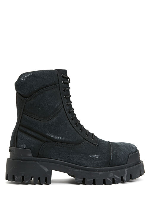 靴 Balenciaga combat strike boots black Balenciaga Combat Strike Boots 'Washed Black Cotton'