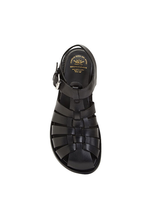 Officine Creative Siyah Officine Creative Deri Kadın Sandalet