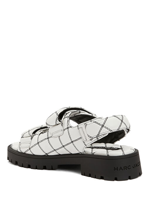 Beyaz Kadın Deri Sandalet - Görsel 4