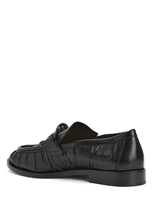 Astaire Siyah Kadın Deri Loafer - Görsel 4