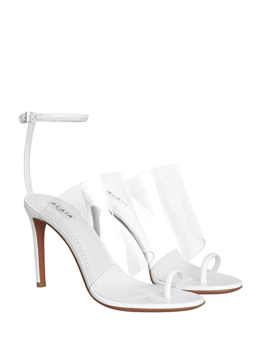 Asymmetric Beyaz Kadın Sandalet - Görsel 3