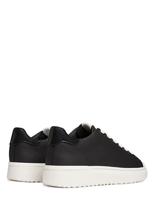 Siyah Erkek Deri Sneaker - Görsel 4