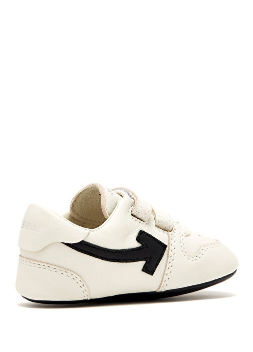 Beyaz Siyah Erkek Çocuk Deri Ayakkabı - Görsel 4