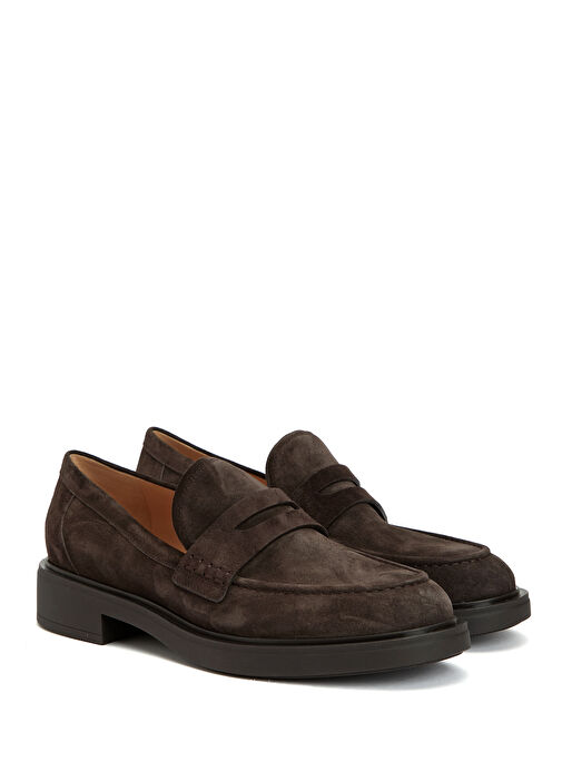 Kahverengi Kadın Süet Loafer - Görsel 3