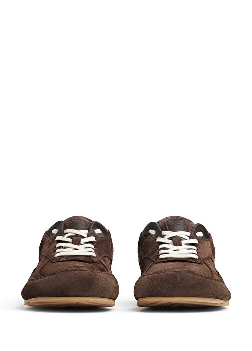 Bottega Veneta Koyu Kahverengi Bottega Veneta Deri Erkek Sneaker