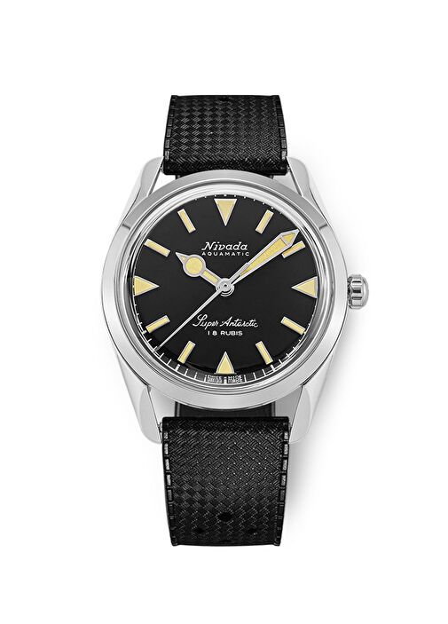 Nivada Grenchen Siyah Erkek Super Antarctic Black Beige Luminova