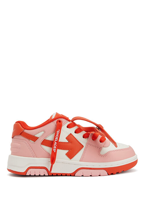 Kırmızı Beyaz Kız Çocuk Deri Sneaker - Görsel 2