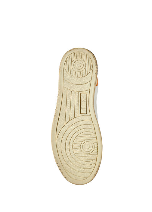 Turuncu Beyaz Kadın Deri Sneaker - Görsel 6