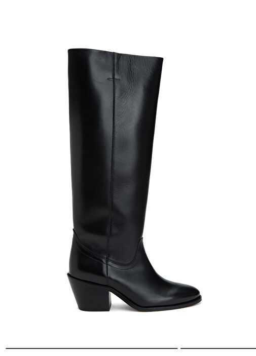 Siyah Kadın Deri Çizme - Görsel 2