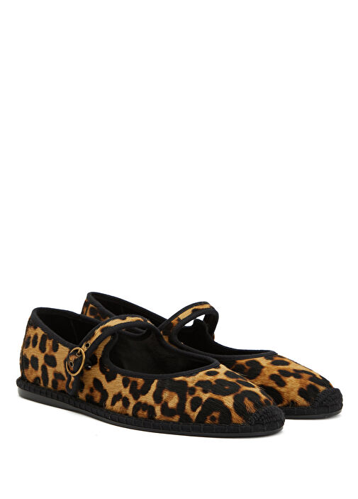 Leopar Desenli Deri Babet - Görsel 3