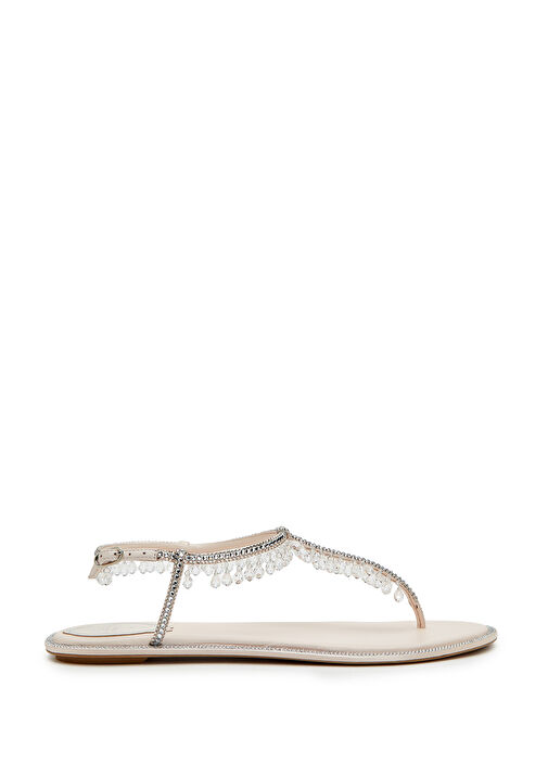 Chandelier Pudra Kadın Saten Sandalet - Görsel 2