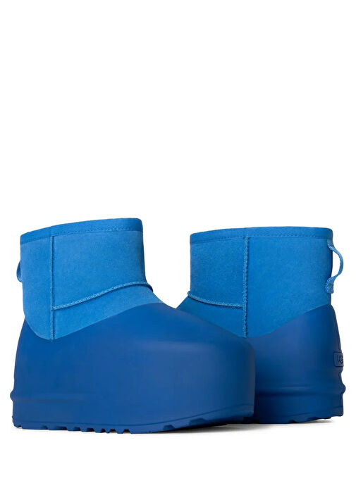 Classic Mini Pumped Molded Mavi Kadın Süet Bot - Görsel 4