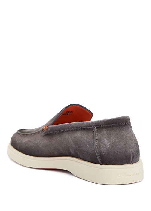 Gri Erkek Süet Loafer - Görsel 4