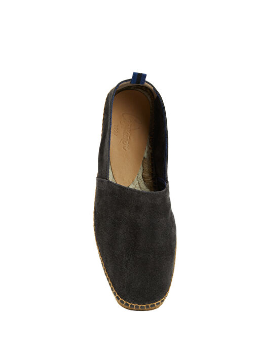 Koyu Gri Erkek Deri Espadril - Görsel 5