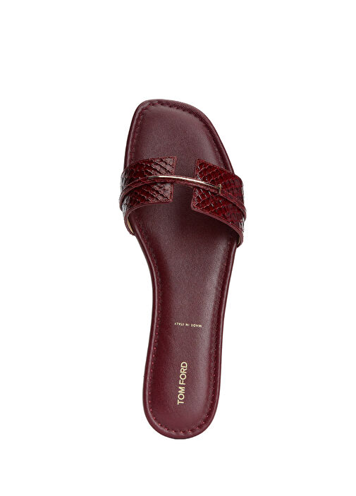 Tom Ford Tom Ford Bordo Kadın Deri Terlik Beymen'de! Bordo - 4. görsel
