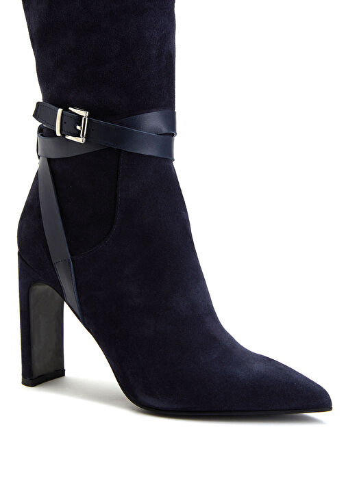 Divarese Lacivert Divarese Deri Kadın Çizme