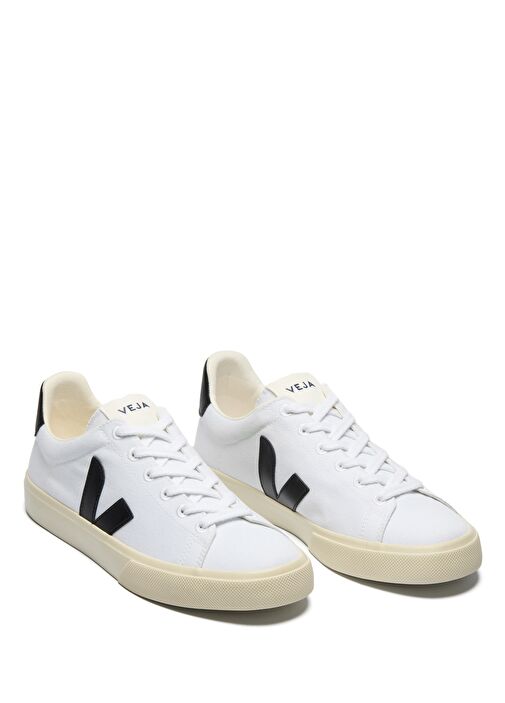 Campo Beyaz Siyah Kadın Organik Pamuk Sneaker - Görsel 4