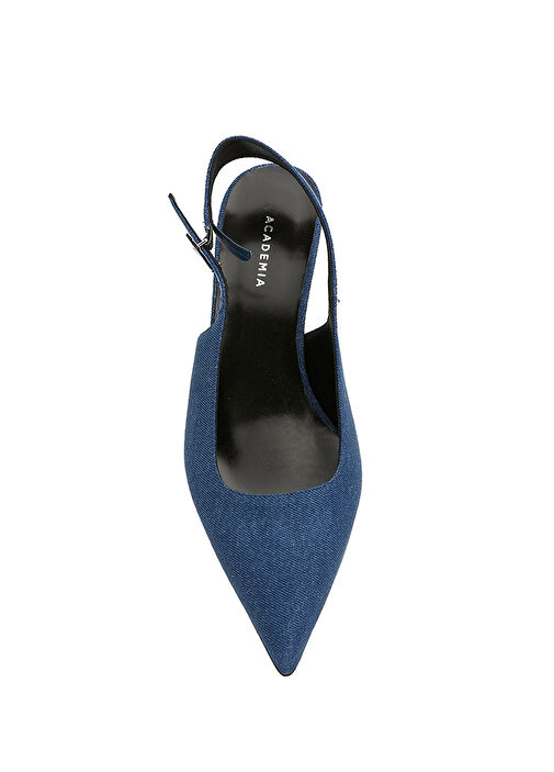 Lacivert Denim Topuklu Ayakkabı - Görsel 5