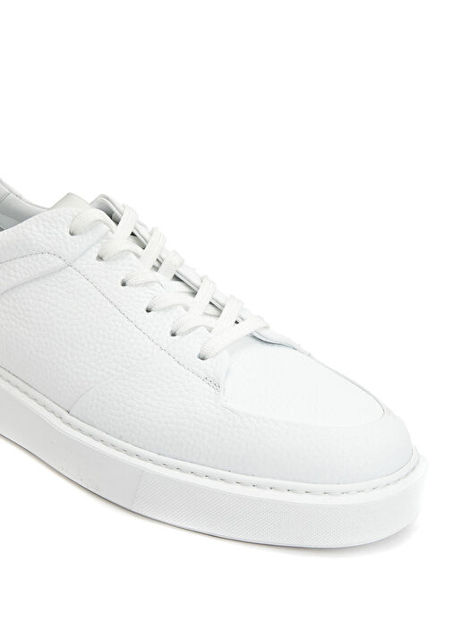 Beyaz Erkek Deri Sneaker - Görsel 7