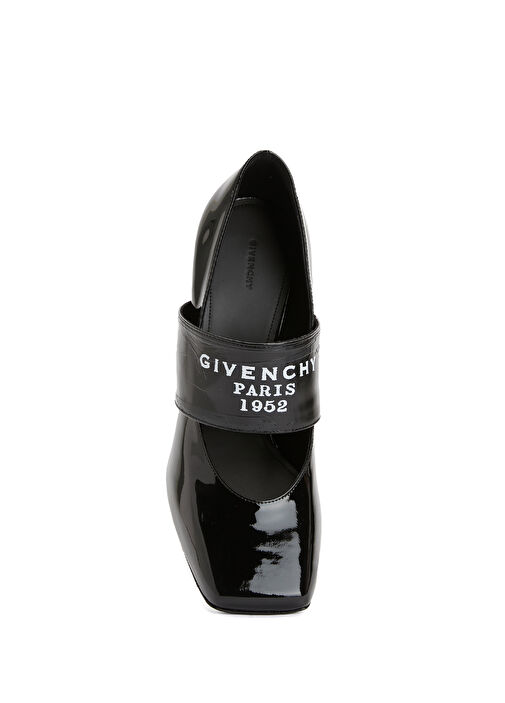 Siyah Deri Topuklu Ayakkabı - Görsel 5