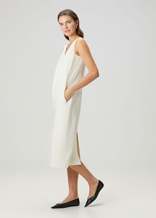 Theory - Cream Midi Dress