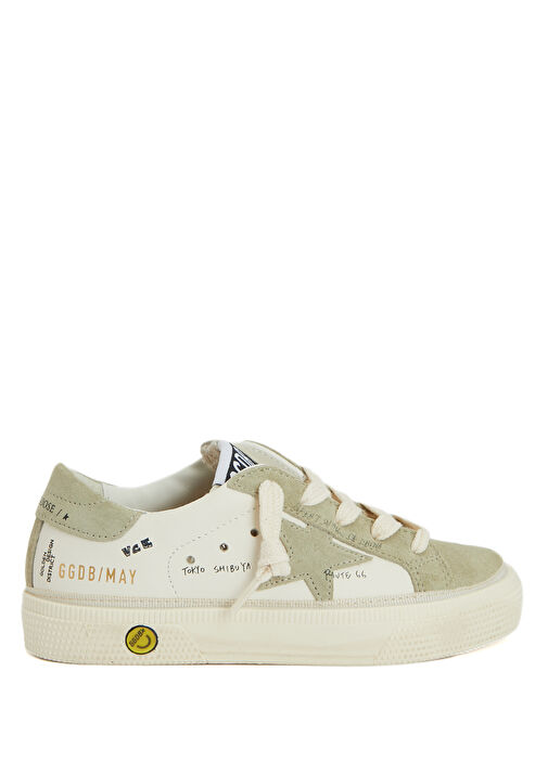 May Beyaz Unisex Çocuk Deri Sneaker - Görsel 2