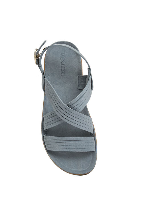 Mavi Kadın Deri Sandalet - Görsel 5