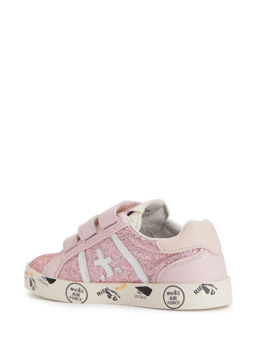 Andy Pembe Kız Çocuk Deri Sneaker - Görsel 4