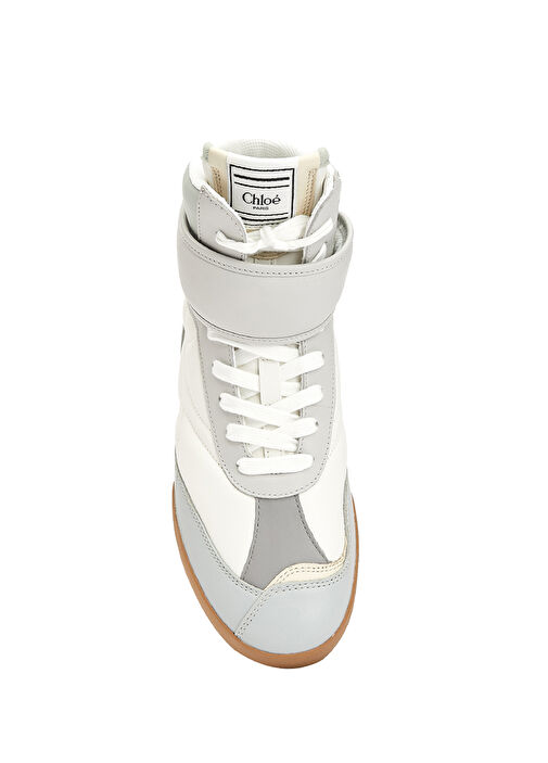 Kick Beyaz Gri Kadın Deri Sneaker - Görsel 5