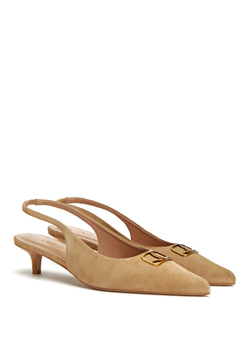 Beymen Club Beymen Club Vizon Kum Slingback Deri Topuklu Ayakkabı Beymen'de! Vizon - 3. görsel