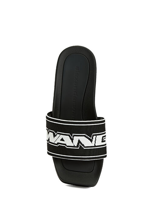 Webbing Siyah Logo Detaylı Kadın Terlik - Görsel 5