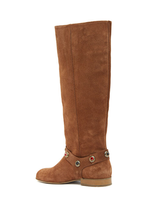 Taba Taşlı Kadın Çizme - Görsel 4