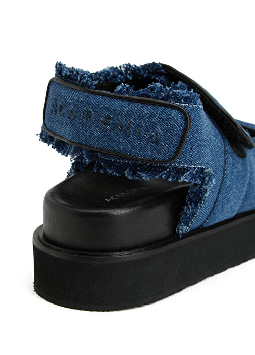 Mavi Logolu Kadın Denim Sandalet - Görsel 6