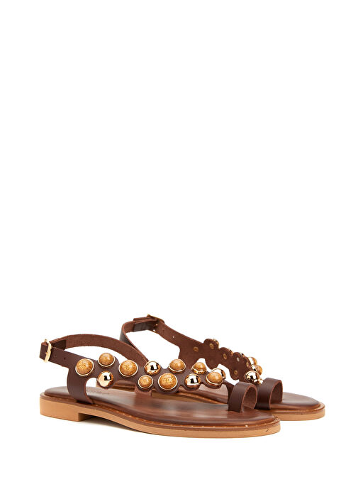 Network Network Kahverengi Kadın Deri Sandalet Beymen'de! Kahverengi - 3. görsel