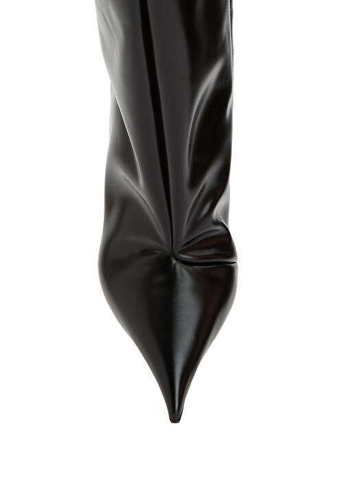 Siyah Kadın Deri Çizme - Görsel 5