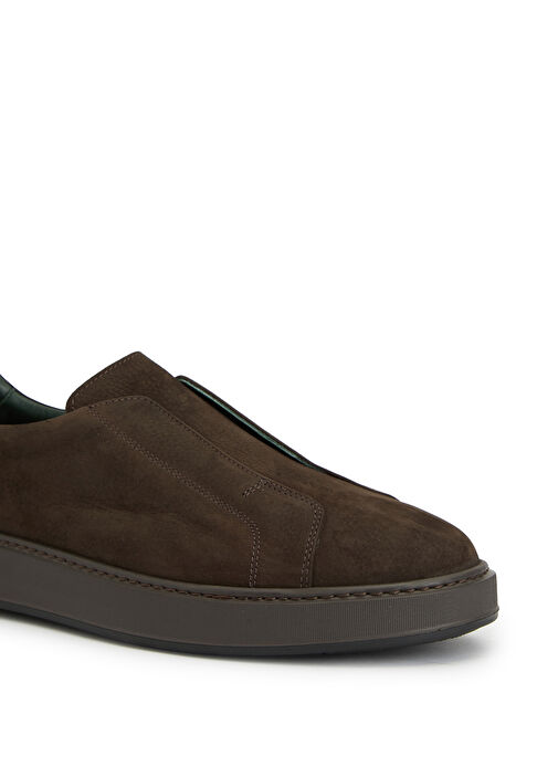 Kahverengi Erkek Deri Sneaker - Görsel 8